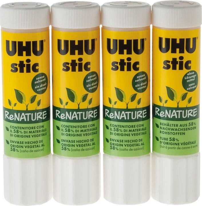Actual product image UHU Glue stick ReNATURE 21 g Transparent 4 pieces