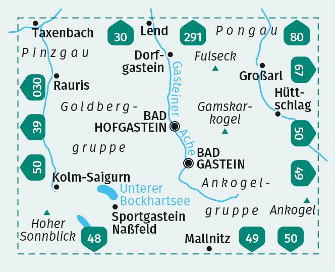 Produktbild KOMPASS Wanderkarte 040 Bad Gastein, Ba