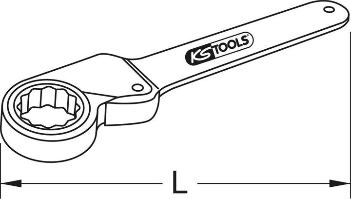 Produktbild KS Tools BERYLLIUMplus Zahnradknarre 27 mm mit 12-kant-Ring (1/2")