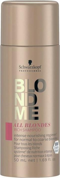 Produktbild Schwarzkopf Professional BlondMe All Blondes Rich Shampoo Mini 50ml (50 ml, Flüssiges Shampoo)