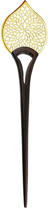 Immagine prodotto Star Piercing Haarnadel Blume des Lebens vergoldet aus Narra Holz