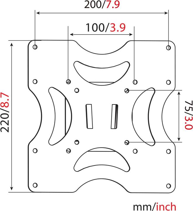 Actual product image Digitus universal wall mount iki 37 inch (Wall, 37", 37 kg)