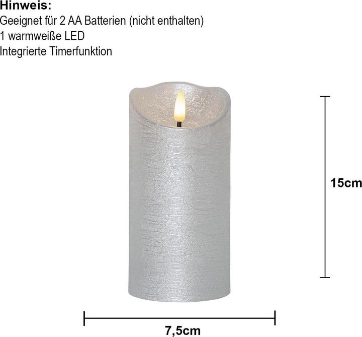 Actual product image Star Trading LED Pillar Candle Flame Rustic (1 x)
