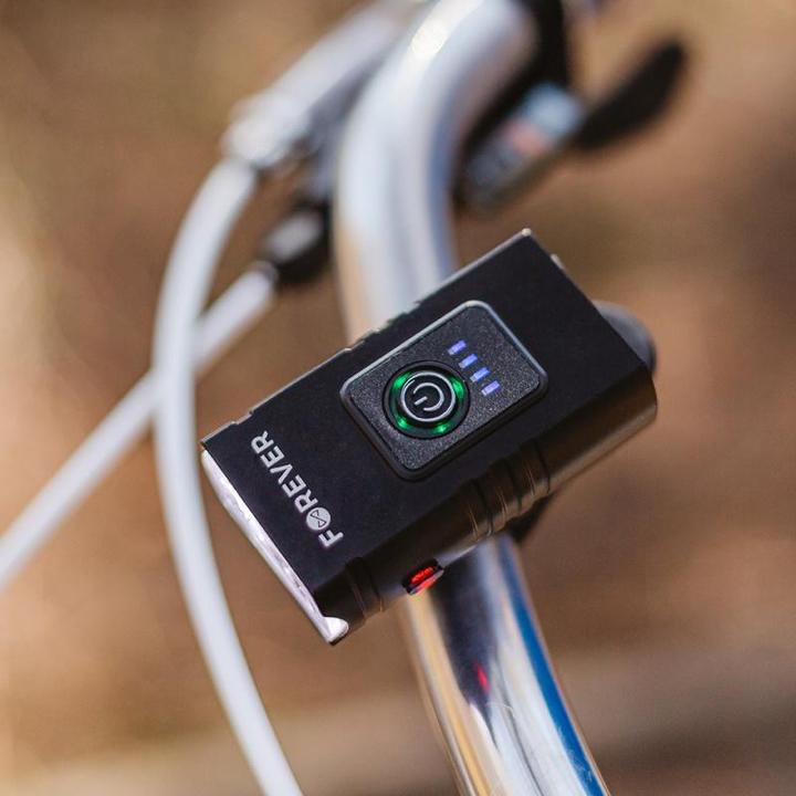 Actual product image Forever BLG-200 Bicycle and Scooter Active Light Kit with Built-in Battery Universal Frame Holder (400 lm, 15 lm)