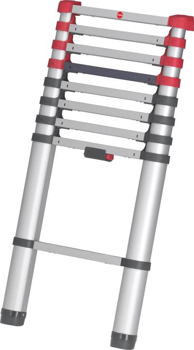 Productafbeelding Hailo FlexLine, aluminium veiligheidstelescopische ladder, 9 sporten (Enkele ladder, 264 cm)