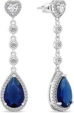 Brilio Silver - Lovely silver heart earrings EA884WB