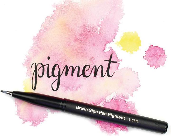 Immagine prodotto Pentel Pennello Pennello segno Pennello Pigmento Pennello Pigmento (Nero, 1 x)