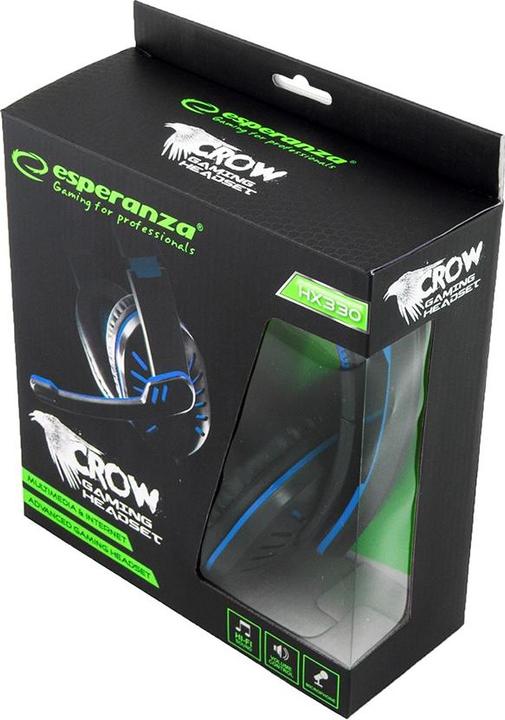 Actual product image Esperanza EGH330B CROW - su mikrofonu (Cable)