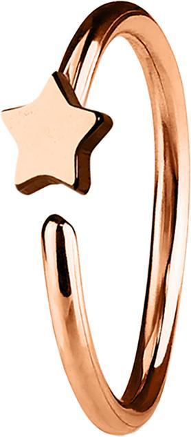 Image du produit Star Piercing Micro piercing anneau avec étoile or rose (Acier chirurgical 316L, sans laiton)
