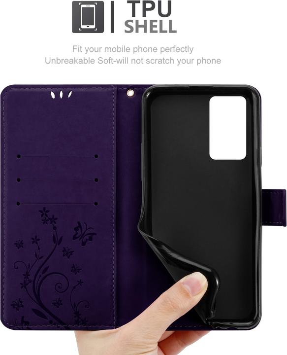 Produktbild Cadorabo Flower Book Hülle für Realme GT 2 / GT Neo 2 (Realme GT Neo 2, Realme GT 2)