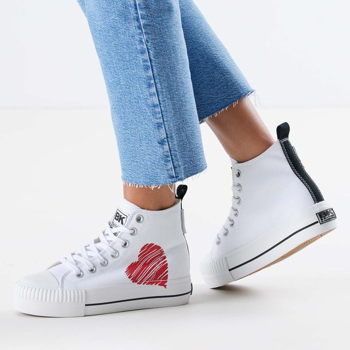 Actual product image British Knights 's canvas trainers with print and embroidery kaya mid (36)