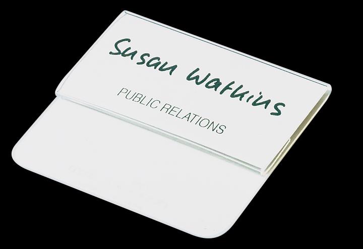Actual product image Durable Name badges with insertion tab