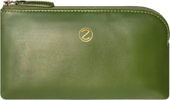 Zoccolillo Kosmetiktasche aus Kaktus Leder Metis grün