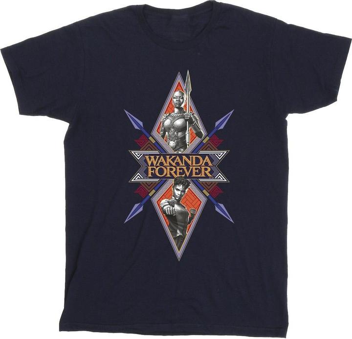 Wakanda Forever Tribal Spear Chest TShirt (S)