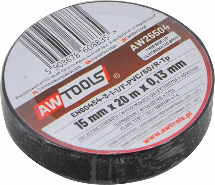 Produktbild Awtools 19mm x 20 m schwarzes Isolationsband (19 mm)