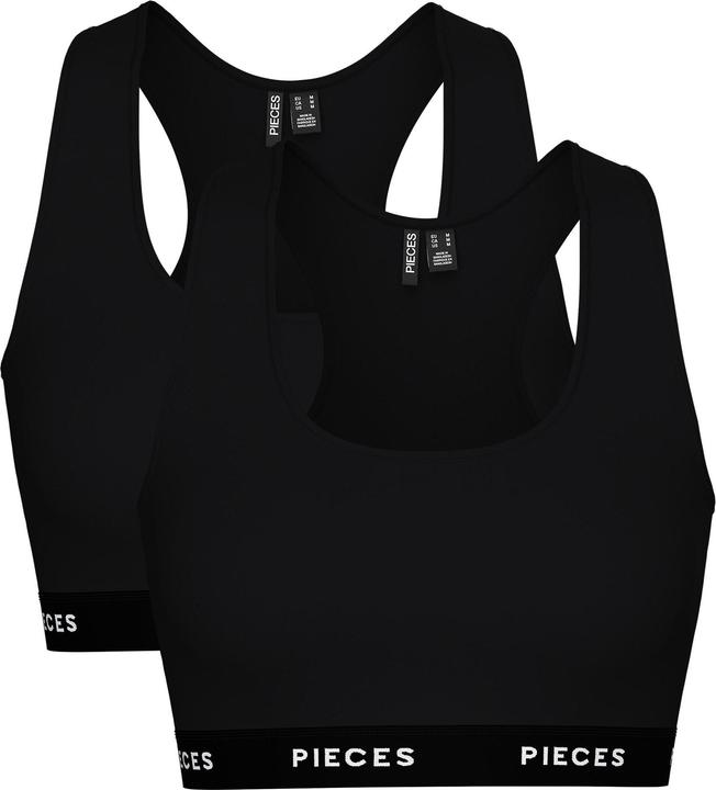 Produktbild Pieces Pclogo Lady Top 2 Pack Noos Bc (2er Pack, S)