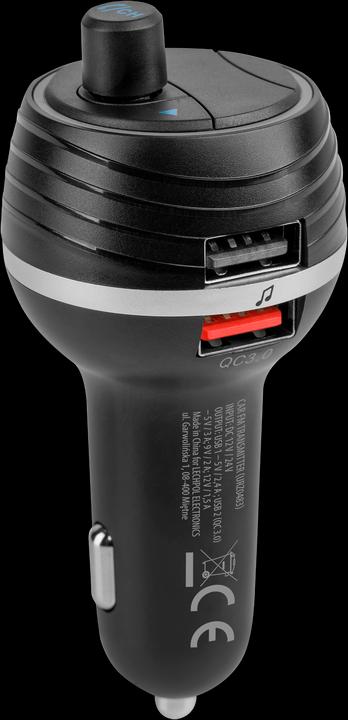 Image du produit Peiying Modulateur FM Bluetooth 2xUSB - Noir
