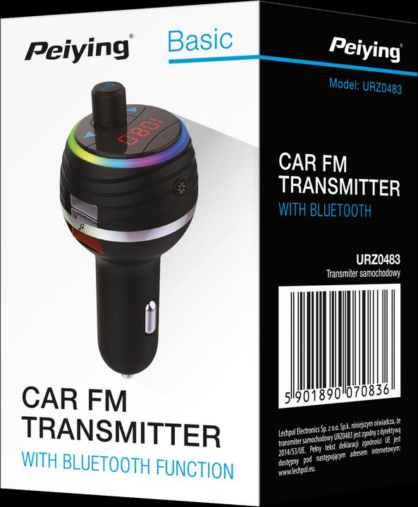 Image du produit Peiying Modulateur FM Bluetooth 2xUSB - Noir