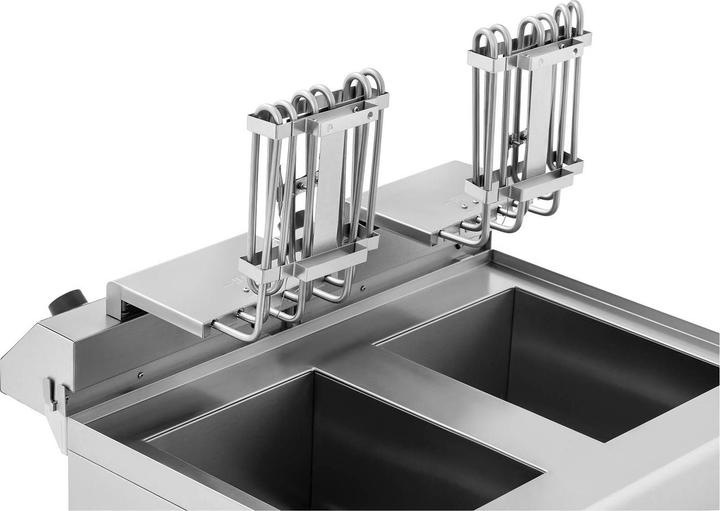 Produktbild Royal Catering Fritteuse Friteuse Fritöse Edelstahl Pommes Frittöse Öl Starkstrom 6000W Doppel