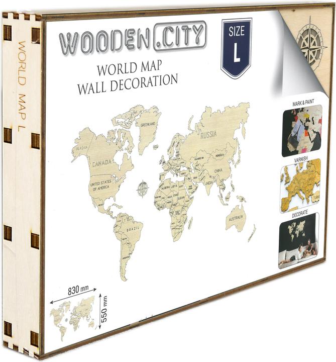 Actual product image WoodenCity World map L (31 pieces)