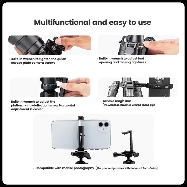 Produktbild Fotopro Sherpa Max Carbon Stativ Grau (Kunststoff)