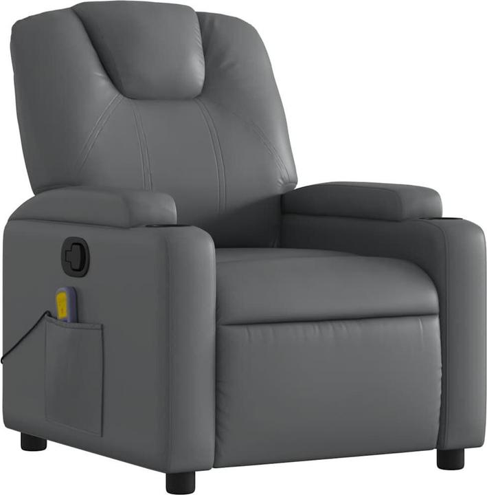 VidaXL Massagesessel Grau Kunstleder,Farbe: Grau,Material