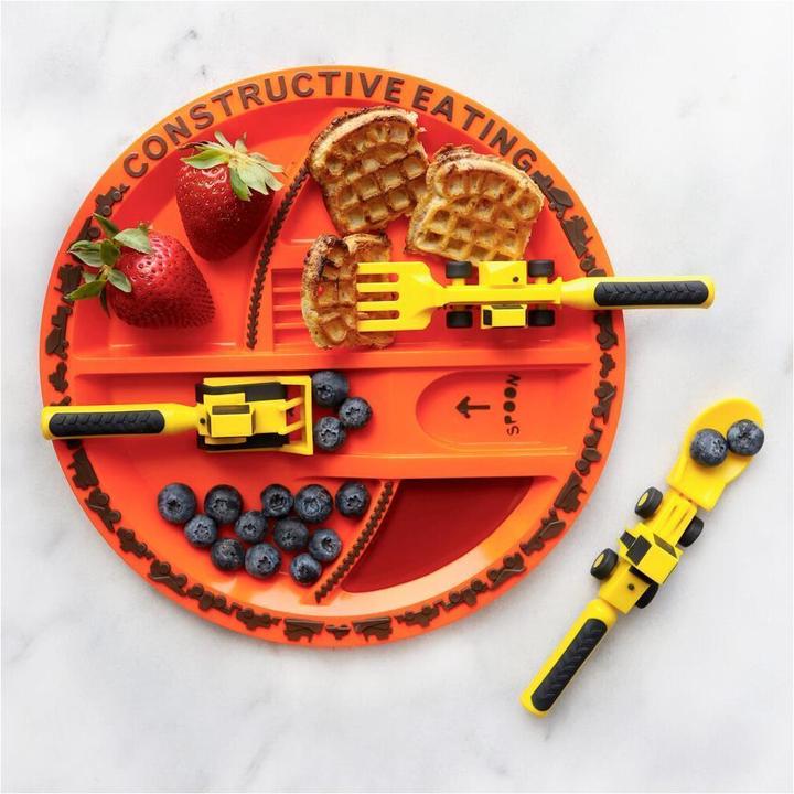 Actual product image Constructive Eating Construction Site Cutlery & Plate Set