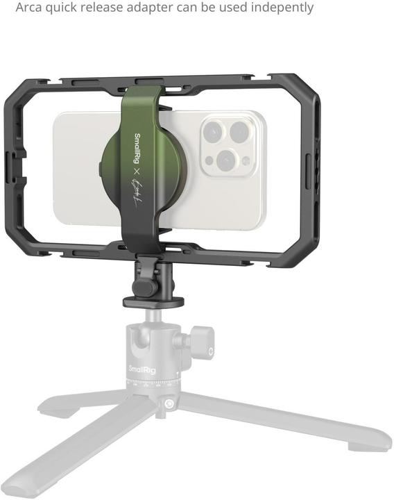 Image du produit SmallRig 4596 x Brandon Li All in One Mobile Video Kit Full Quick Release Co design Edition (Cage, Cage Accessoires, Poignée)