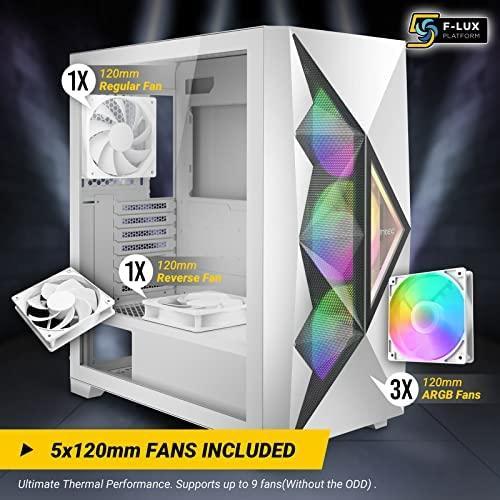 Produktbild Antec Geh Gamer Dark Fleet DF800 FLUX Midi Tower weiss retail (ATX, Mini-ITX)