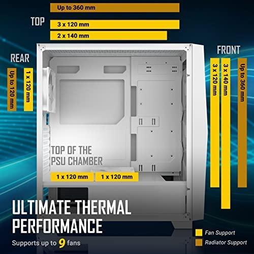 Produktbild Antec Geh Gamer Dark Fleet DF800 FLUX Midi Tower weiss retail (ATX, Mini-ITX)