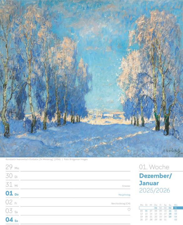 Immagine prodotto Kunstwelt - Impressionismus und Klassische Moderne - Wochenplaner Kalender 2026 (25 x 33 cm, Copertina rigida, Tedesco)