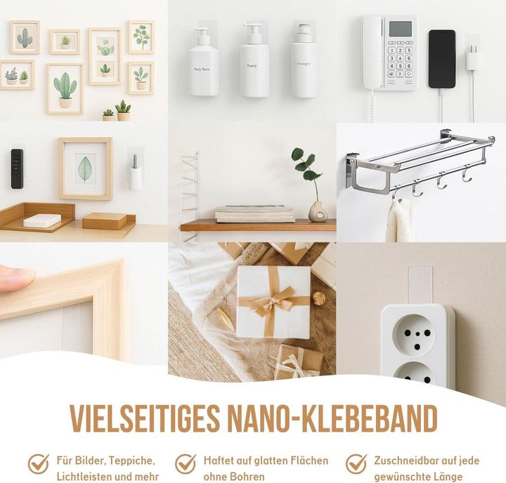 Actual product image Hermex Nano-Tape Doppelseitiges Klebeband Nano-Klebeband Montageklebeband (10 mm)
