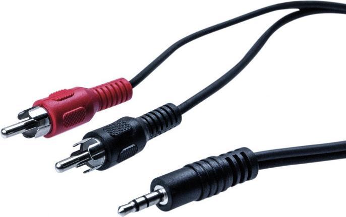 Image du produit Générique Câble carte son 3,5 mm jack vers 2 x RCA mâle- 3 m (3 m)