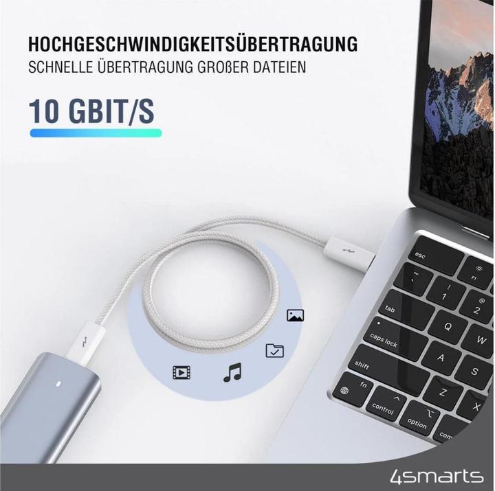 Produktbild 4smarts USB-C Kabel PremiumCord 240W 1.5m weiss (1.50 m, USB 3.2 Gen 1, 240 W)