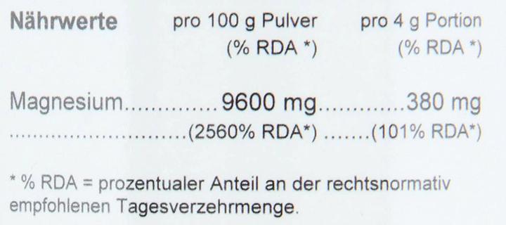 Nährwerte und Zutaten Lsp Magnesium Citrat (Neutral, 1 Stk., 500 g)