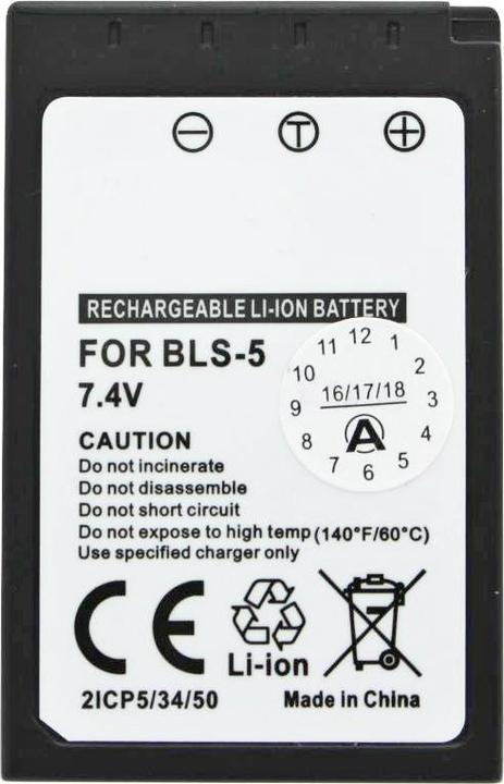 Produktbild AccuCell Akku Olympus BLS-5, E-P3, -PL1s, -PL2, -PL3 (Kamera Akku)