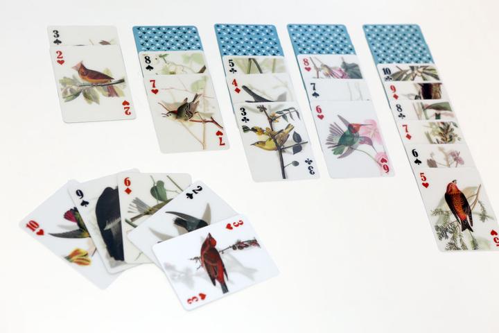 Produktbild Kikkerland 3D bird playing cards (Französisch, Deutsch, Portugiesisch, Englisch, Spanisch, Italienisch, Isländisch)