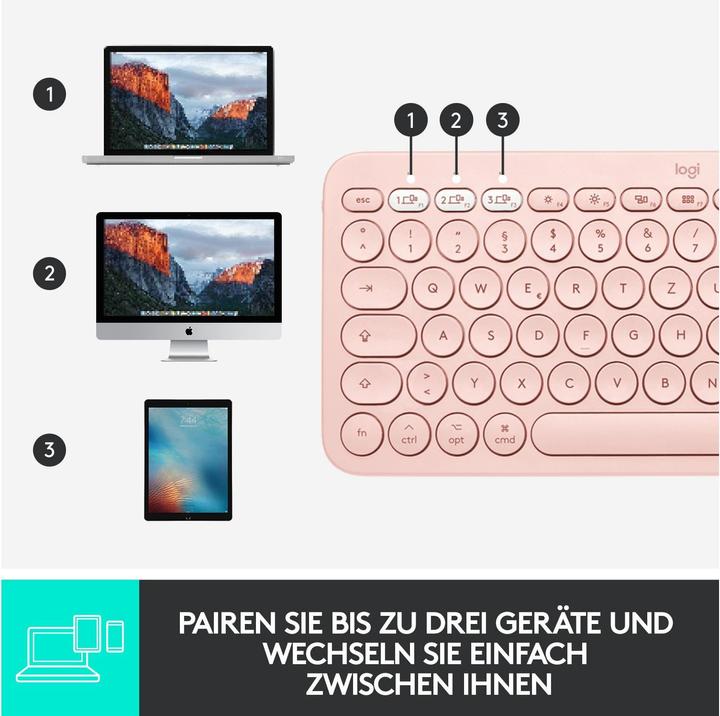 Actual product image Logitech K380 for Mac (CH, Wireless)
