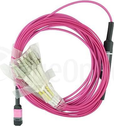 Actual product image CBO Fibre optic MPO/4xLC breakout cable OM4 10 metres