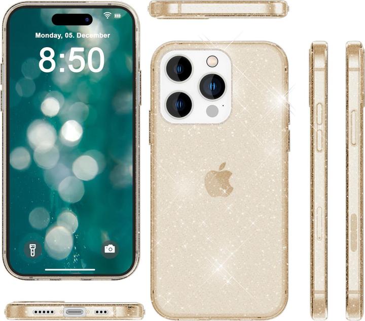 Produktbild Nalia Klare Glitzer Silikon Hülle (Apple iPhone 15 Pro Max)