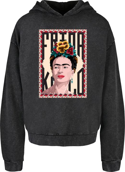 Immagine prodotto Merchcode Frida Kahlo - Felpa con cappuccio con lavaggio acido Frame one - 178061 (M)