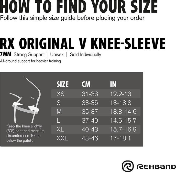 Image du produit Rehband RX Original V Knee Sleeve 7mm bleu (S)