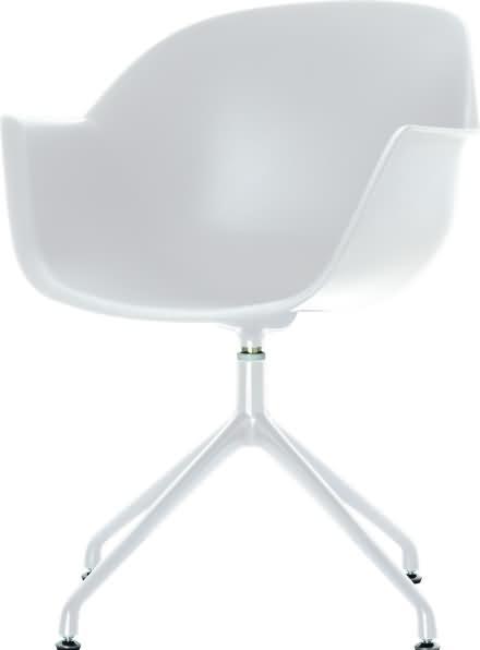 Image du produit Paperflow 2 chaises à coque MOON CHMOONX2.13.13 blanc plastique