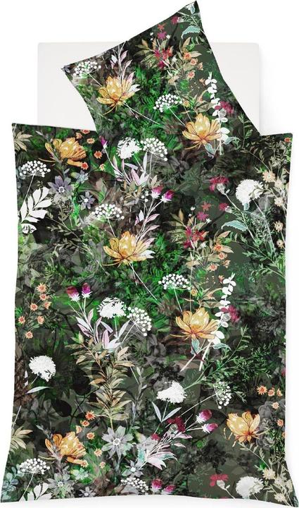 Produktbild Traumschlaf Mako-Satin Bettwäsche Bed Art S Coffs eukalyptus (Bettwäsche Set, 155x220 cm + 80x80 cm)