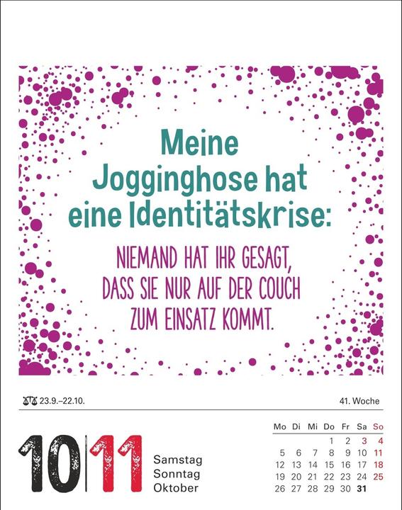 Immagine prodotto Harenberg Lange Rede kurzer Gin Tagesabreisskalender 2026 - Der Sprüche-Kalender (11 x 14 cm, Tedesco)