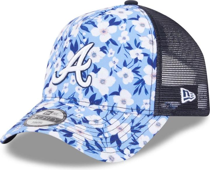 Actual product image New Era 9Forty Kinder Trucker Cap - FLORAL Atlanta Braves (54, 55, 56)