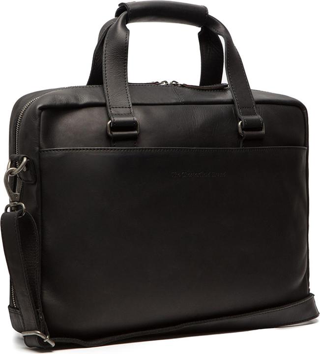 Actual product image The Vegan Cow Chesterfield Brand Leren Laptoptas Zwart Colorado (15.40")