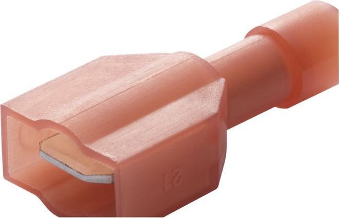 Immagine prodotto RND Electronics Tappo piatto in poliammide rosso 6,3 x 0,8 mm confezione da 50 pezzi