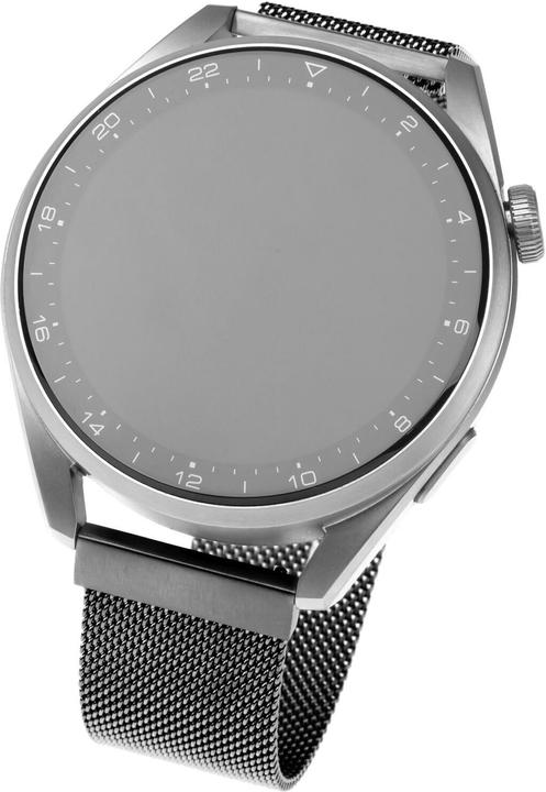 Actual product image Fixed Mesh metal rem til Smartwatch Universal 22 mm Sort (22 mm, Stainless steel)