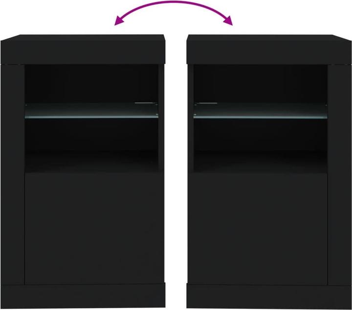 Image du produit VidaXL Armoire d'appoint avec lampes LED Noir (41 x 37 x 67 cm)
